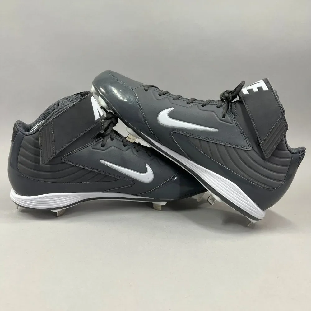 Nike Huarache Strike‎ Mid Baseball Cleats Men's Size 16 Grey Metal Performance